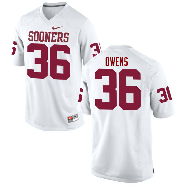 Men Oklahoma Sooners #36 Steve Owens College Football Jerseys Game-White - Click Image to Close